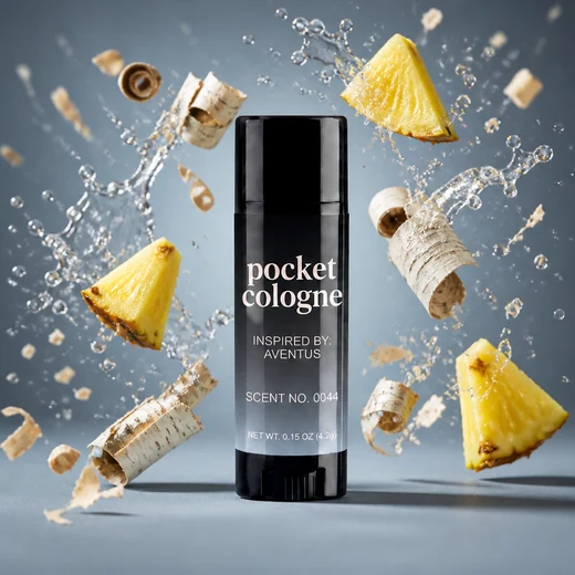 Pocket Perfume Scent No. 0044 with pineapple and birch bark in a water splash